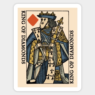 Vintage Character of Playing Card King of Diamonds Sticker